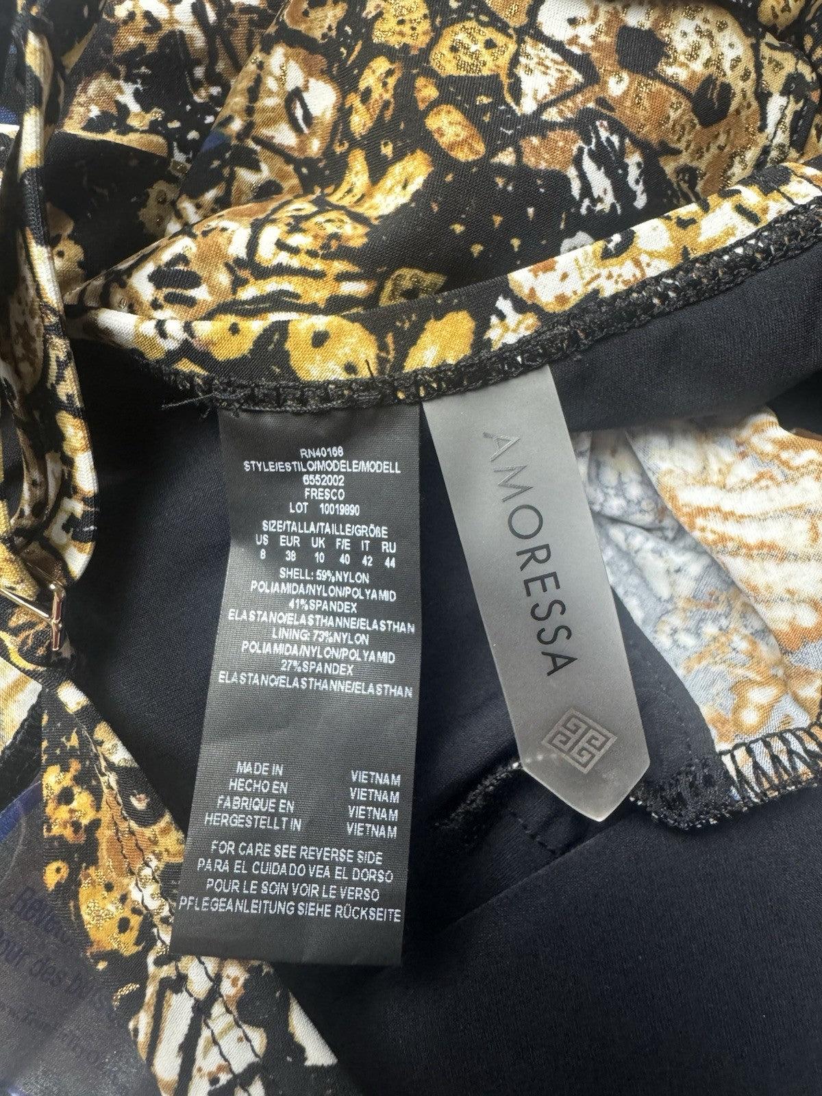 $192 Amoressa Fresco Multi One Piece Swimsuit Sz 8.  (B.151)