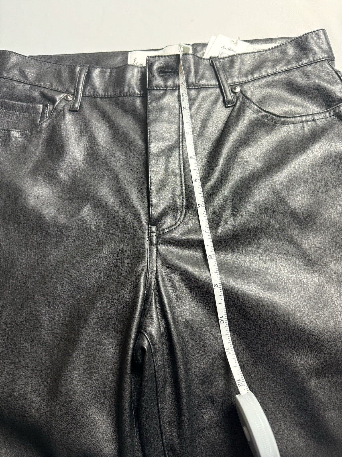 $109 SAM EDELMAN Women’s  Black Faux Leather Pants Sz 28  (B.89)