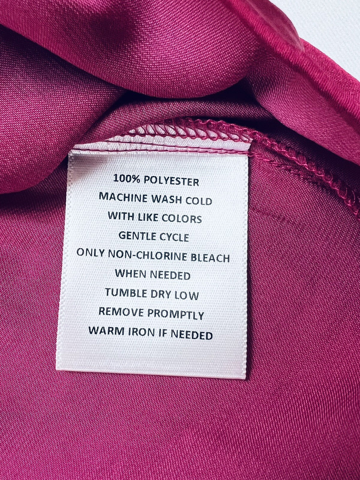 Calligraphie Fuchsia Short Sleeve Blouse Sz L