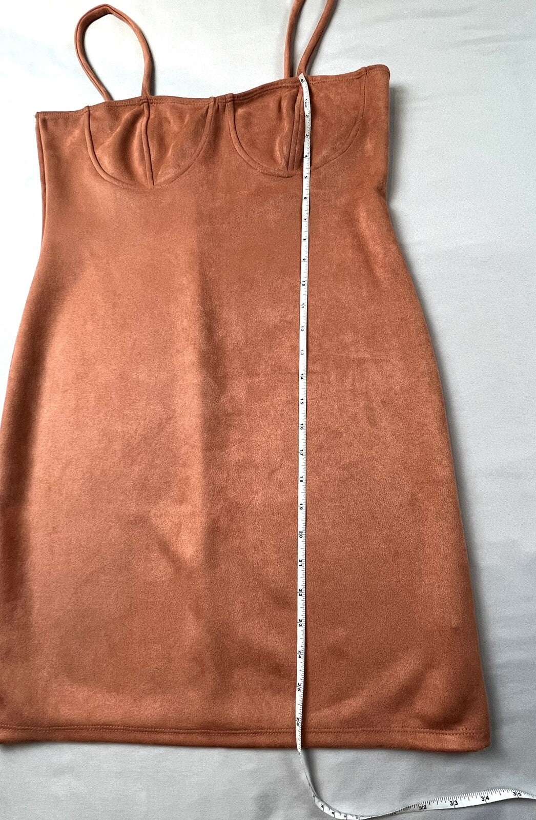 POPULAR BASICS Women’s Velvet Orange Copper DRESS Sz XL