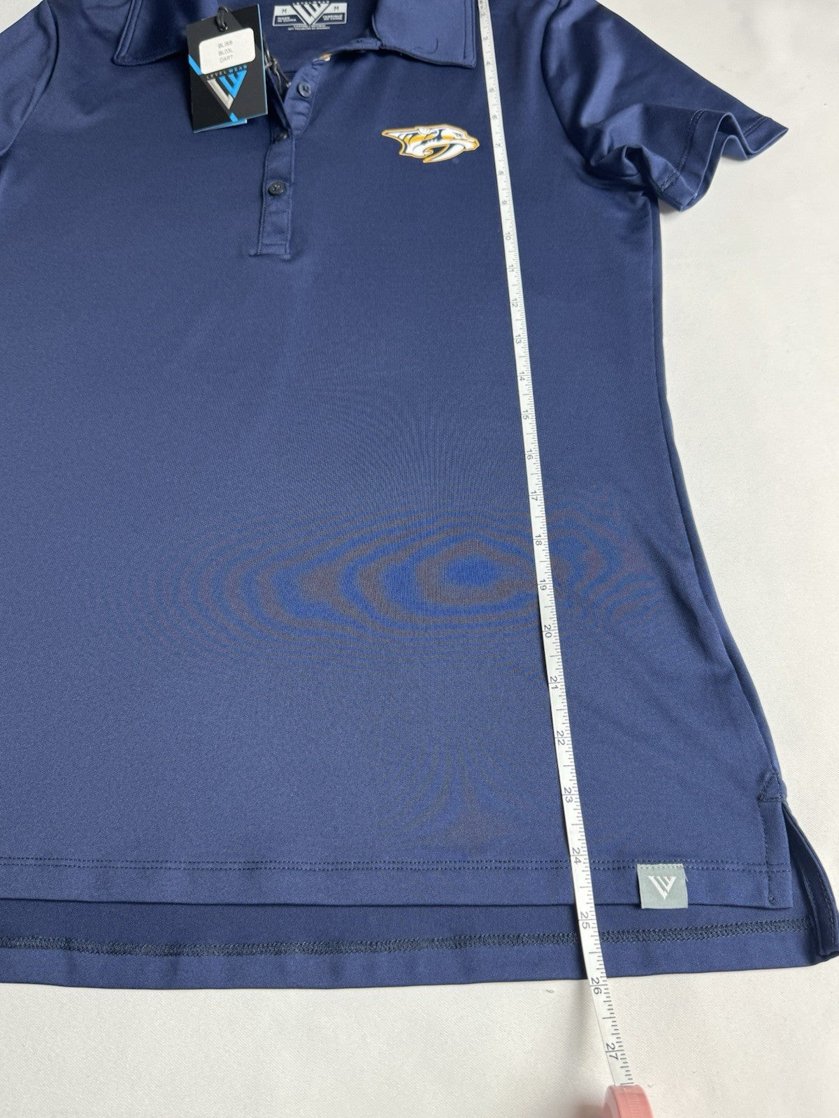 LeverWear Women's Navy Golf shirt Sz M   (B.170)