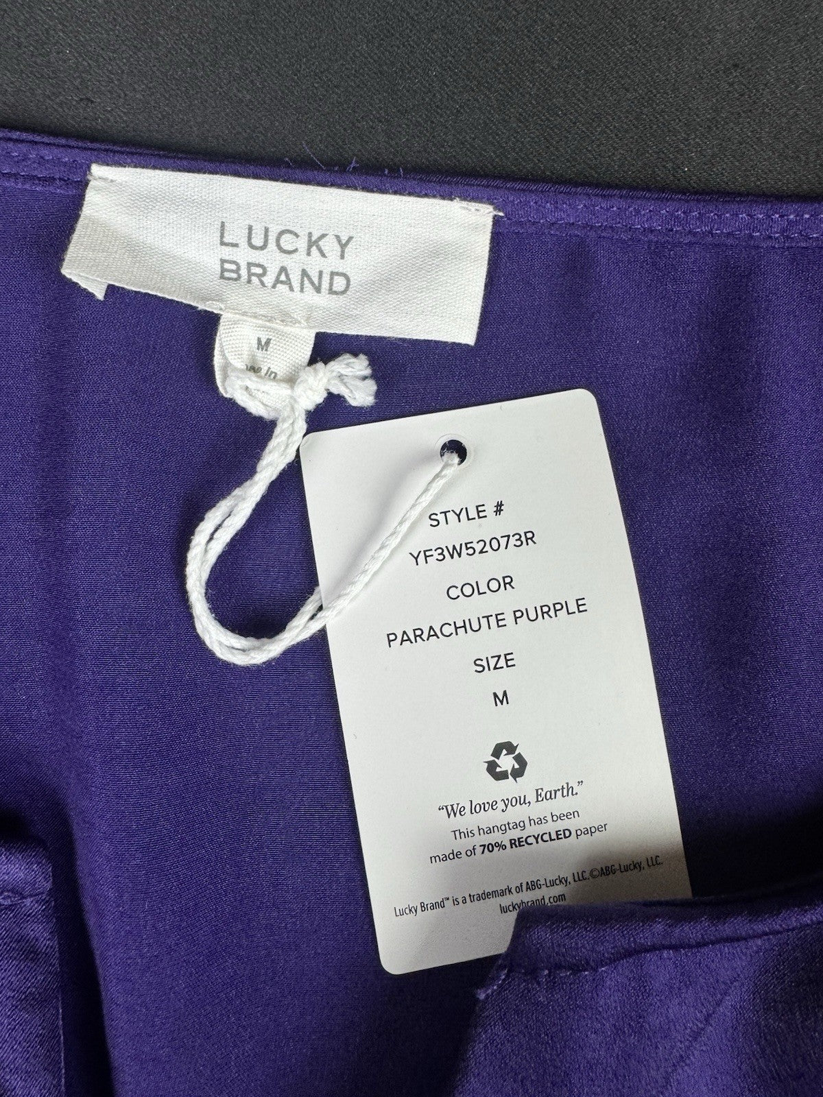 Lucky Brand Women’s Maxi Dress Purple Satin Sz M    (B.176)