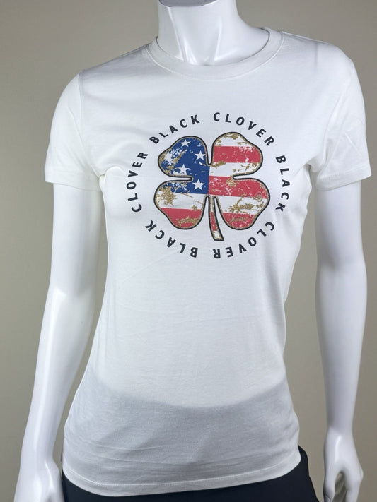 Black Clover Women’s T-Shirt Clover Logo Sz L      (B.181)