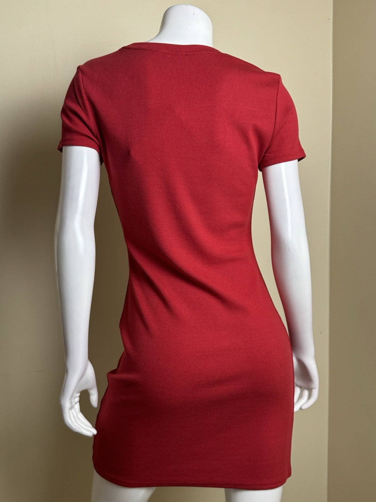 $109 True Religion Red Rhinestone Logo Dress Size XL.    (B.082)