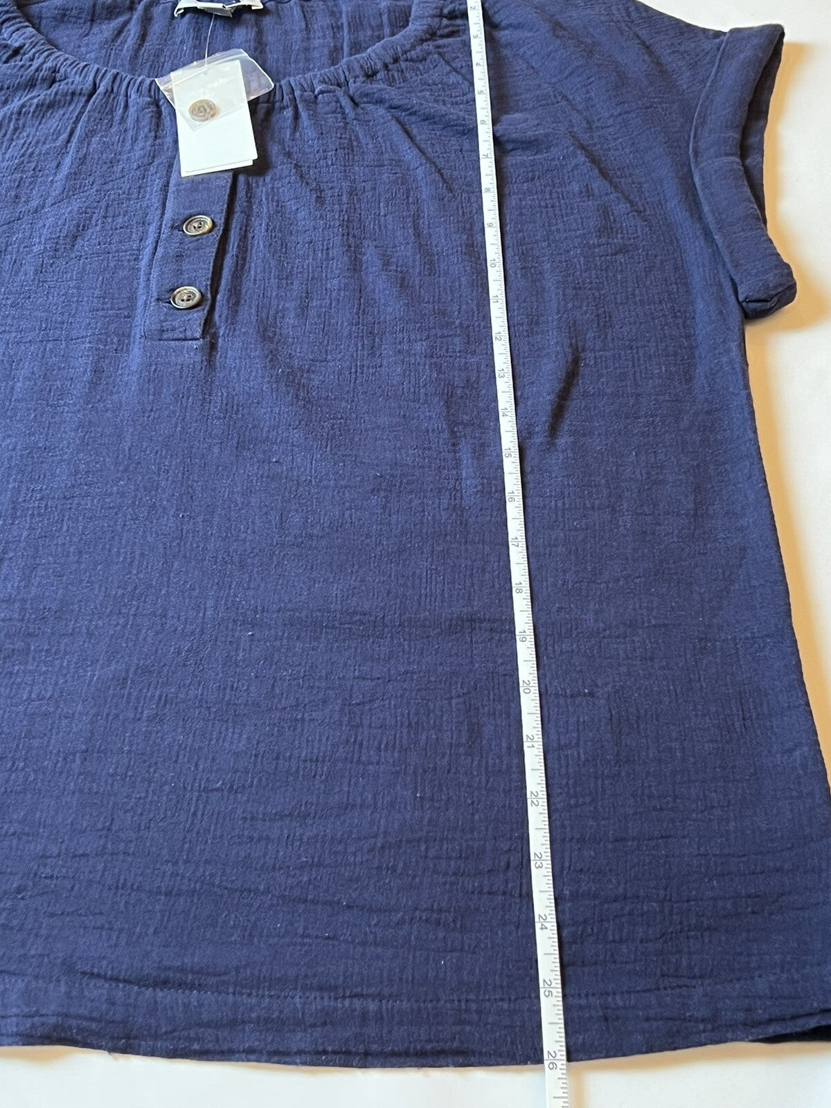 Anne Klein Women’s Blouse Navy Size M Top (B.09)