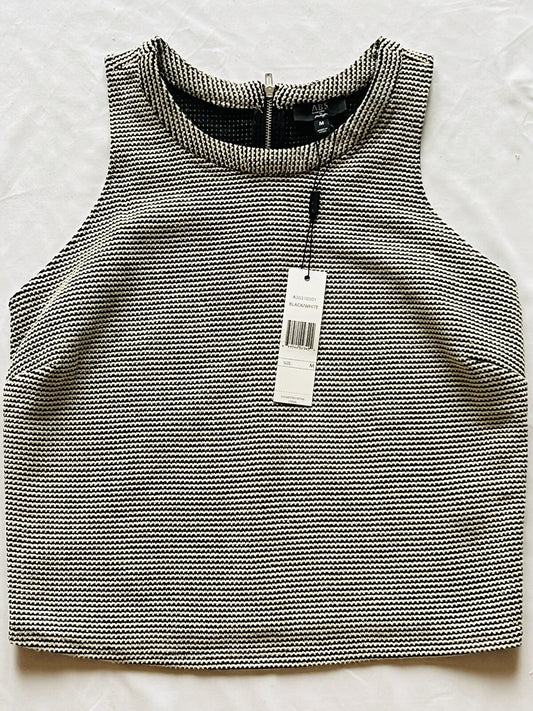 ABS Denim Collection Allen Schwartz Women’s Top Beige Black Sz M Tank Top