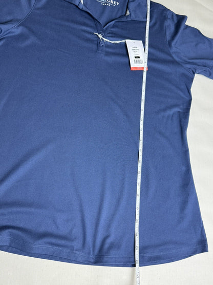 Heather Grey Women’s Golf Shirt Polo Sz L    (03)