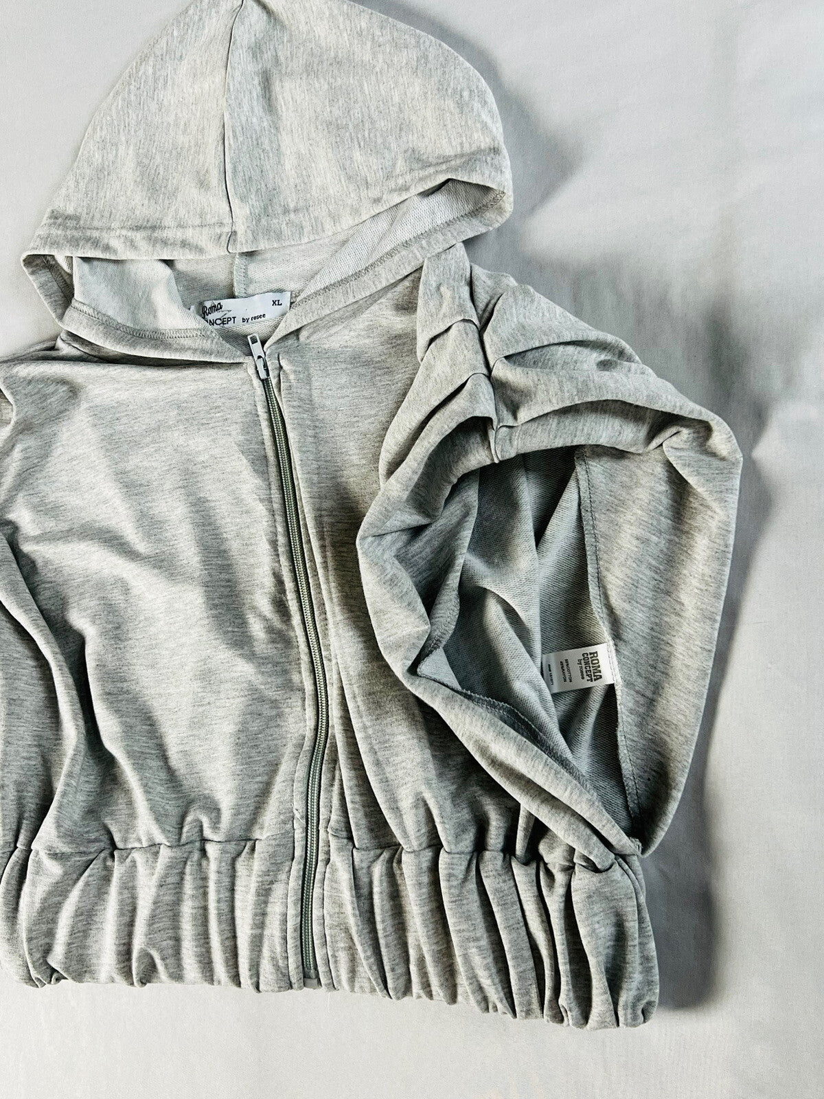 ROMA CONCEPT by Rosee Sz XL Gray Hoodie Sleeveless Sweatshirt Top