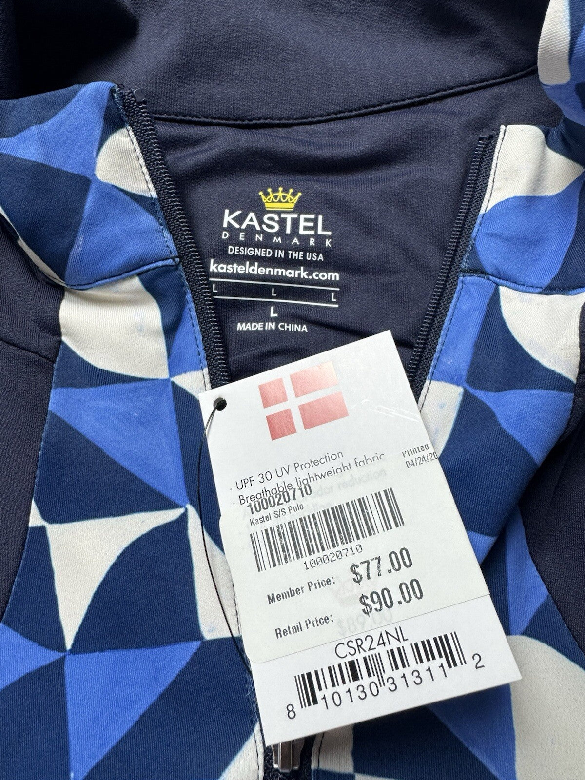 KASTEL DENMARK Women's Golf Top Shirt Sz L.(B.125)