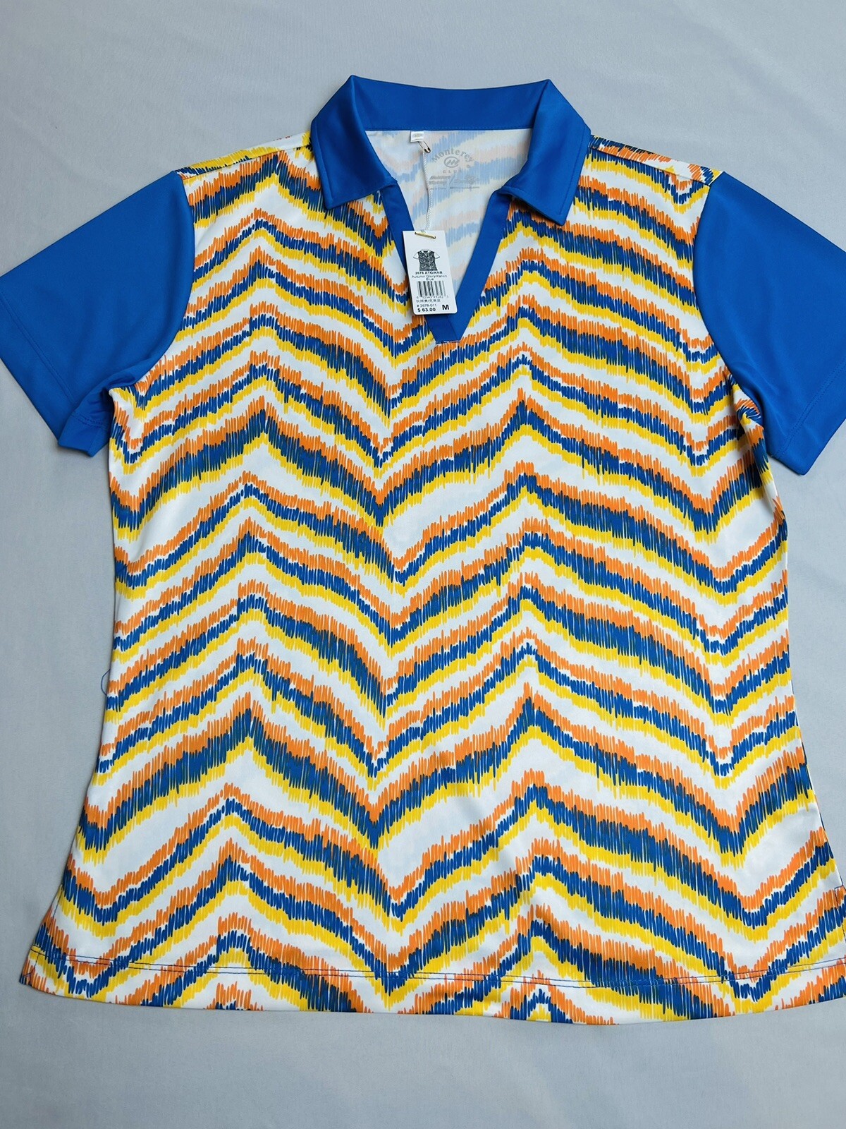 Monterey Club Women's Golf Shirt Sz M Short Sleeve Top