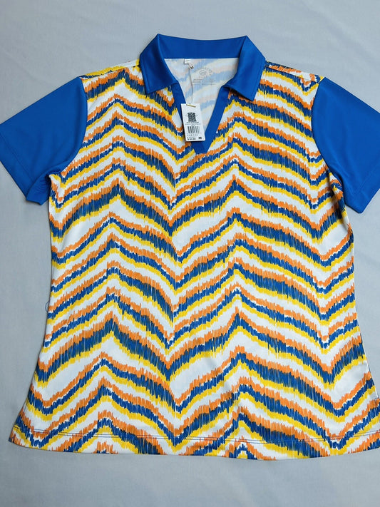 Monterey Club Women's Golf Shirt Sz M Short Sleeve Top