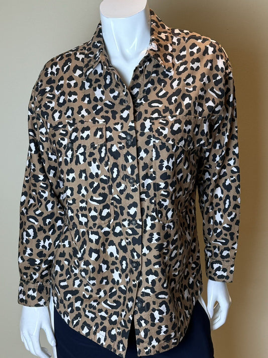UGG Women’s Long Sleeve Leopard Button Down Shirt Size XXS. (73)
