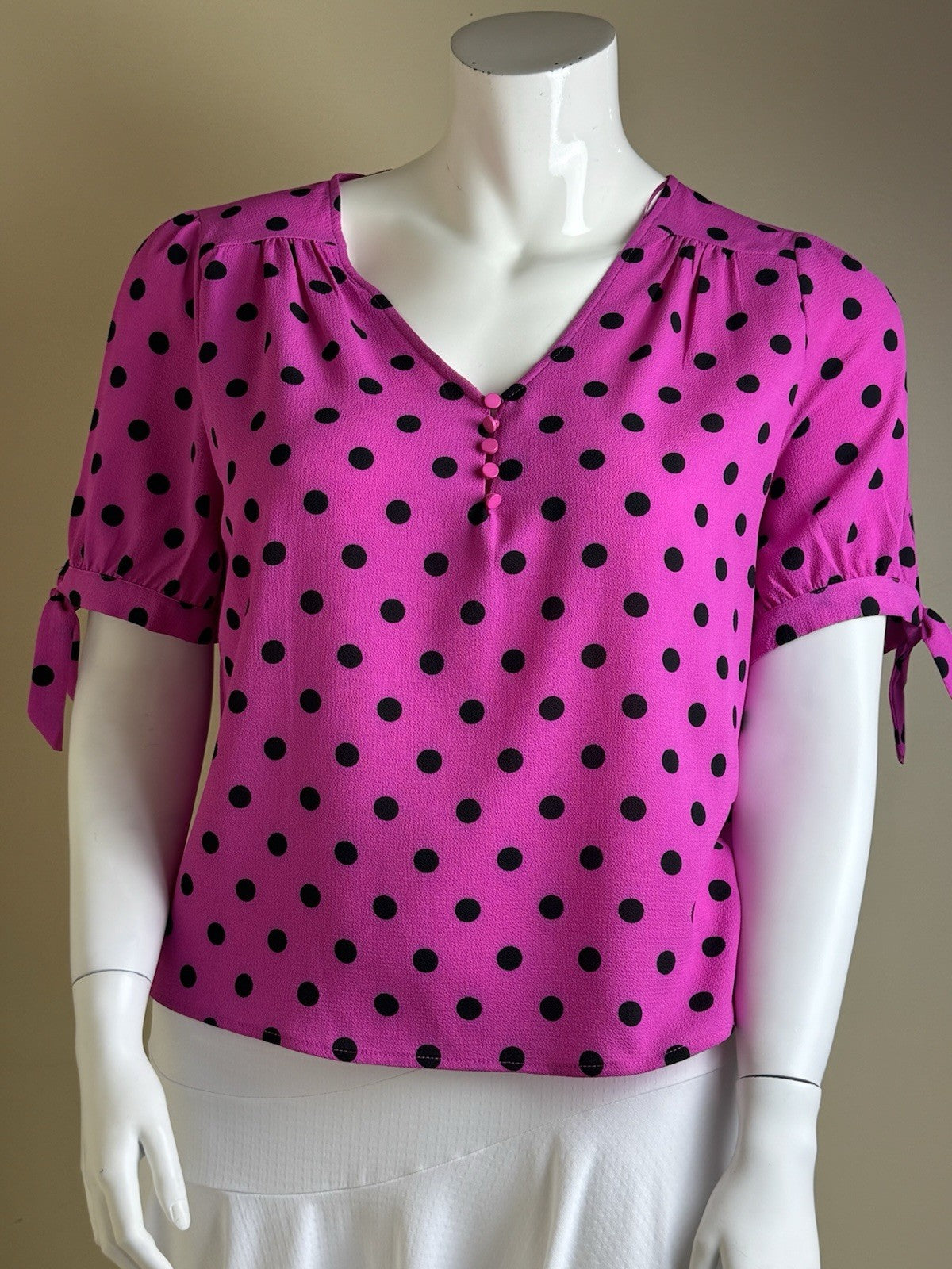 $69 Cede Women’s Polka Dots Blouse Sz PXL      (B.187)