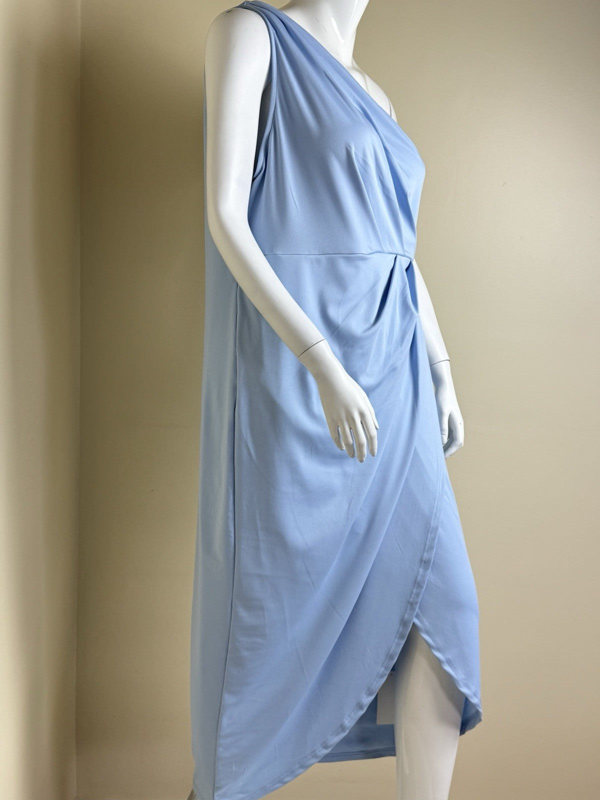 MakeMeChic Women's One Shoulder Blue Dress Sz 3XL. (B.177)