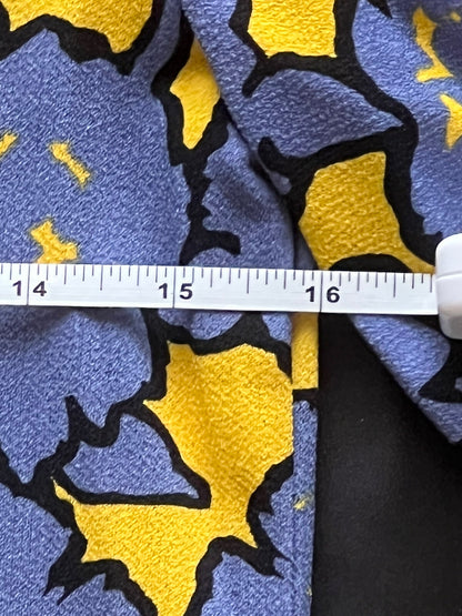 Kasper Women’s Blouse Sz S Blue Yellow Pattern Top