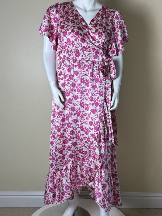 Draper James Rsvp Fuchsia White Floral Dress Sz 2X