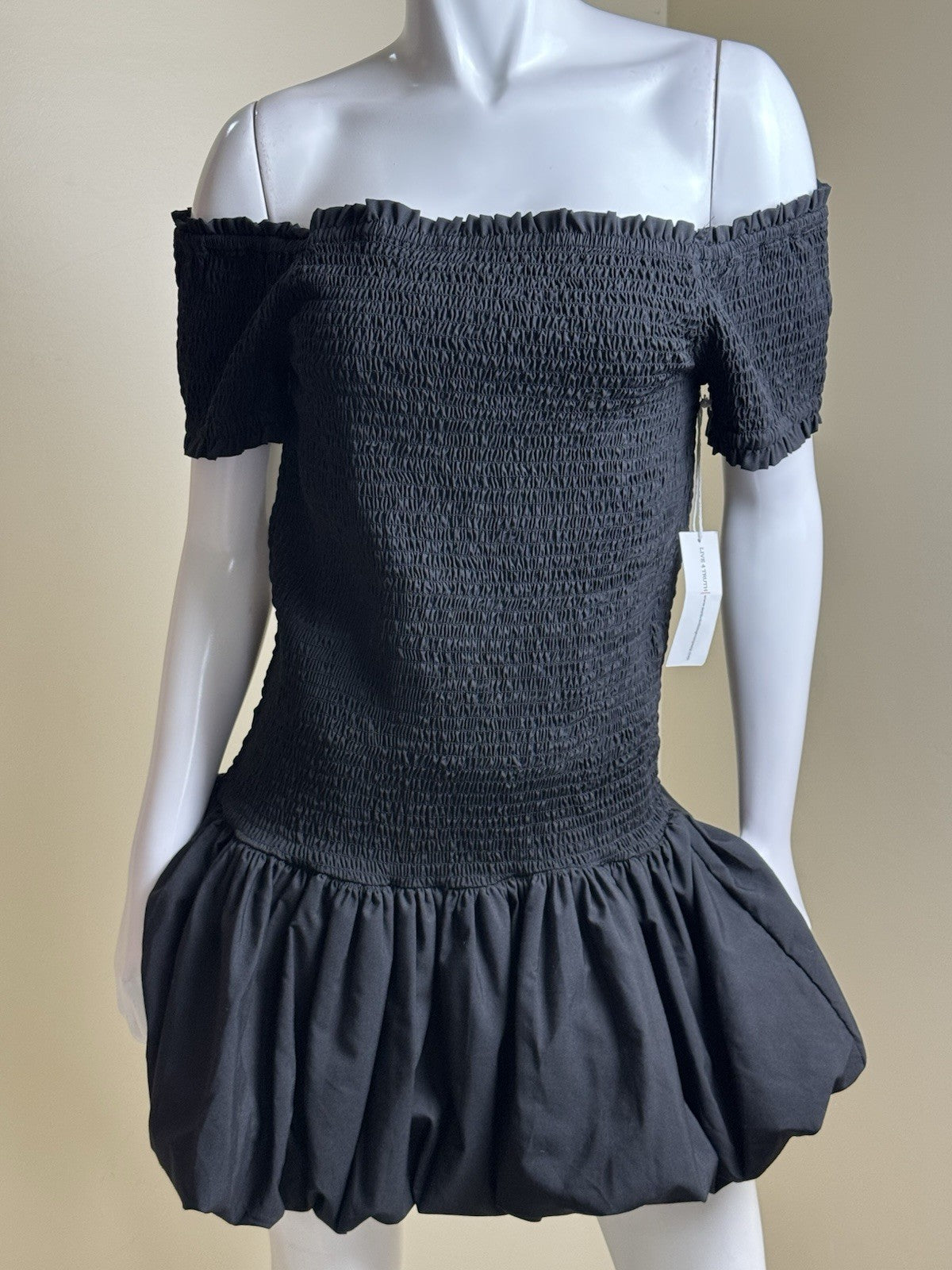 Live 4 Thrust Women’s Black Blouson Dress Sz XL     (B.176)