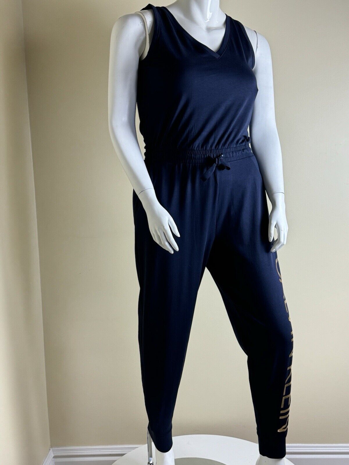 Calvin Klein Jumpsuit Pants Women's Size L Sleeveless Logo  (B.80)