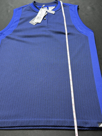 $80 Adidas Women’s Polo Golf Shirt SZ L Blue  (B.81)