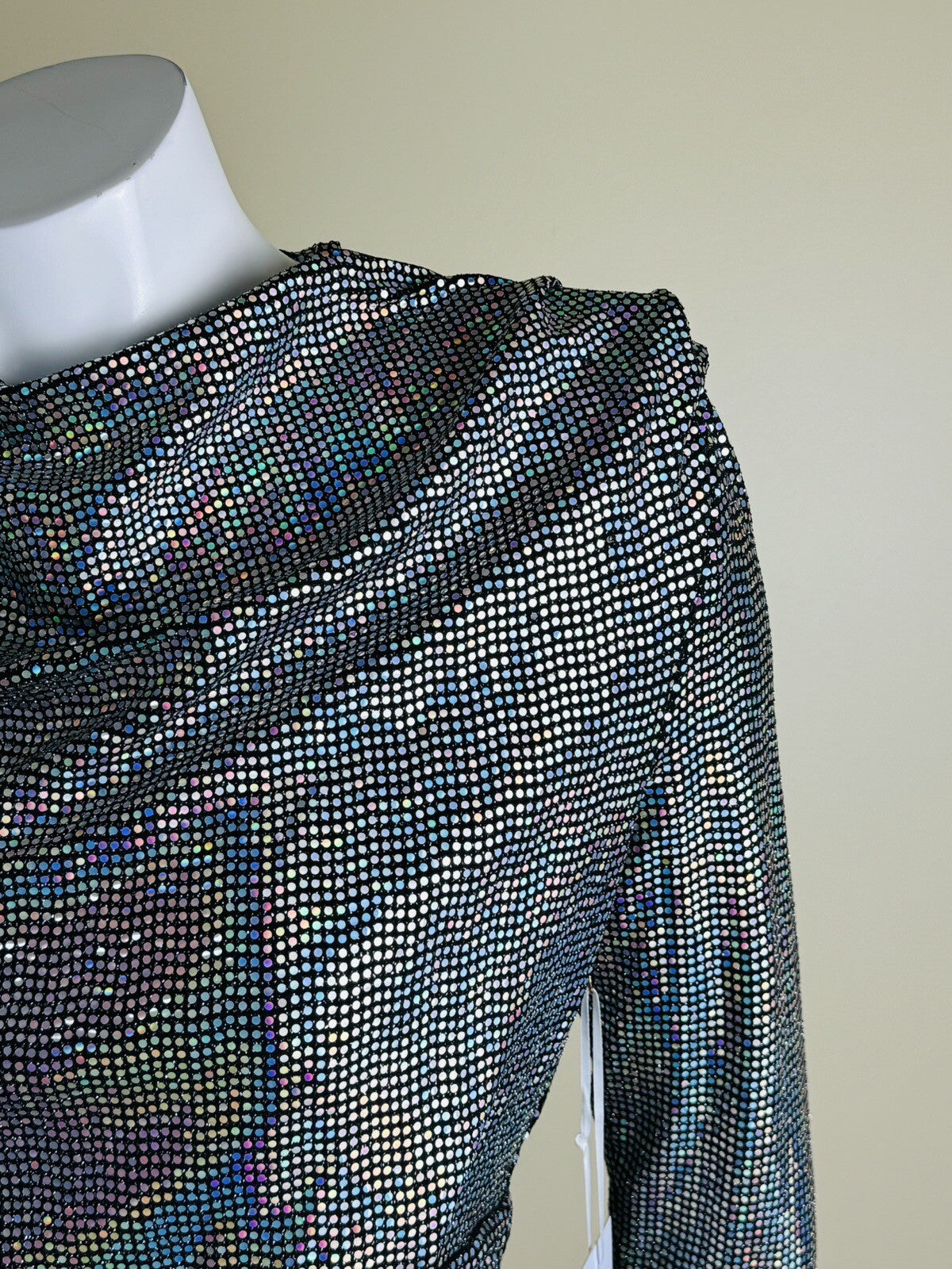 Rose Velvet Women’s Silver Sequins Sz S  (71)