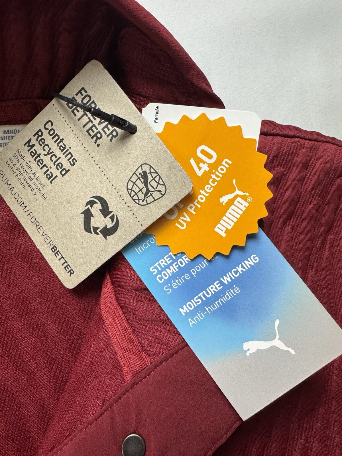 Puma Women's Golf Sweater Maroon Size S.   (B.126/5)