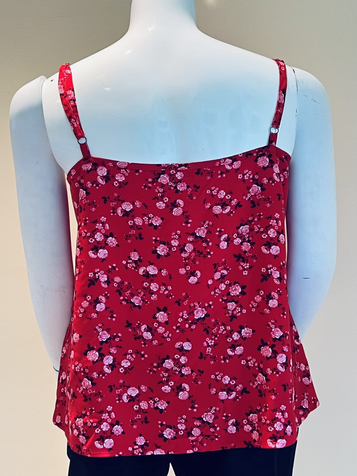 Old Navy Women’s Tank Top Red Floral Sheer Blouse Size 4X