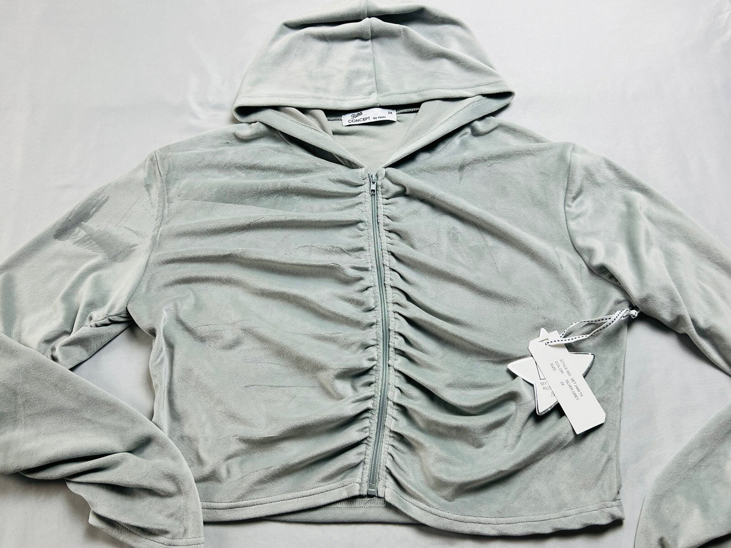 Roma Concept Women’s Hoodie Sweater Sz 2X Gray