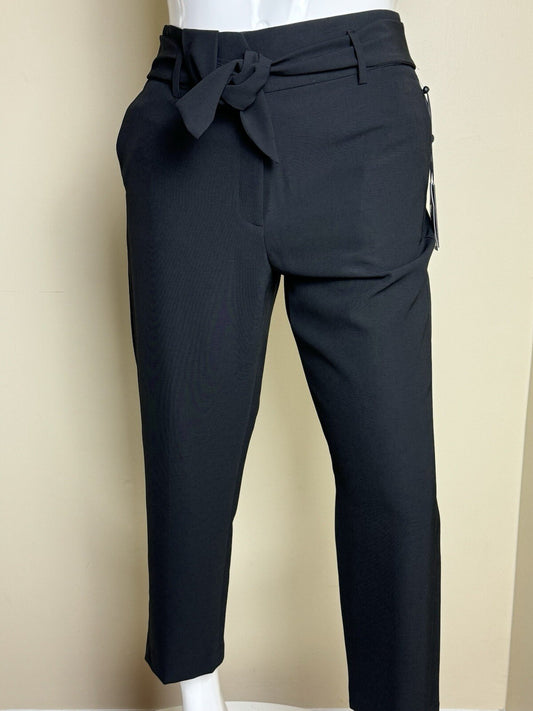 $99 DKNY Women's Black Belted Pants Sz 14  (B.94)