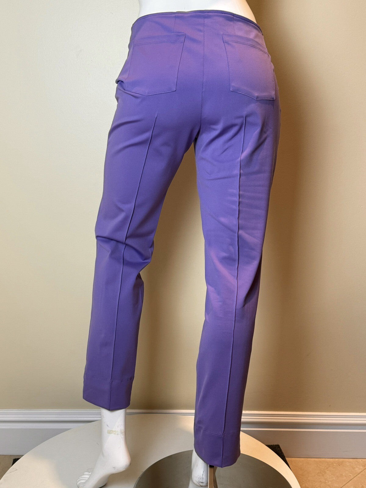 Kevan Hall Beth Depass Purple Zip Golf Pants SZ 4 (74)