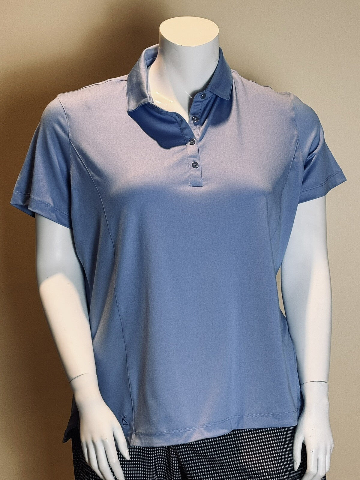 Kate Lord Women’s Size 2XL Short Sleeve Polo Golf Shirt Blue.    (B.53)