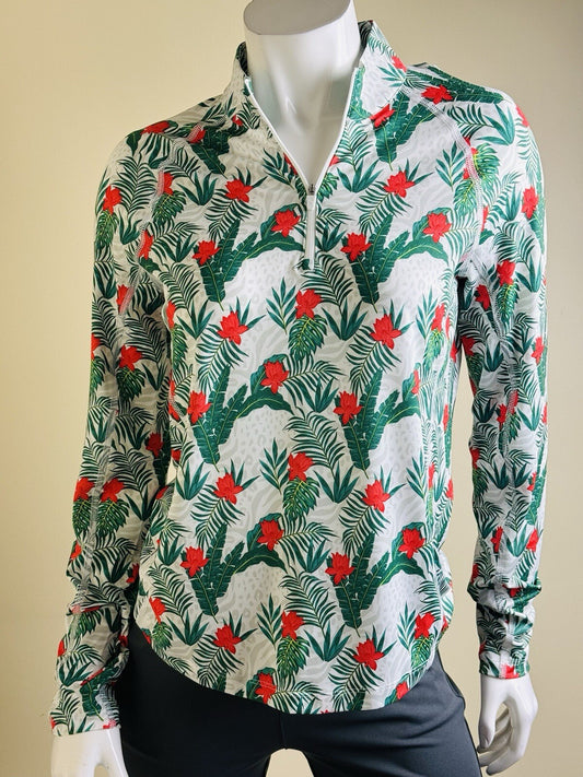 Puma Women's Floral Golf Sweatshirt Size S.   (B.110)