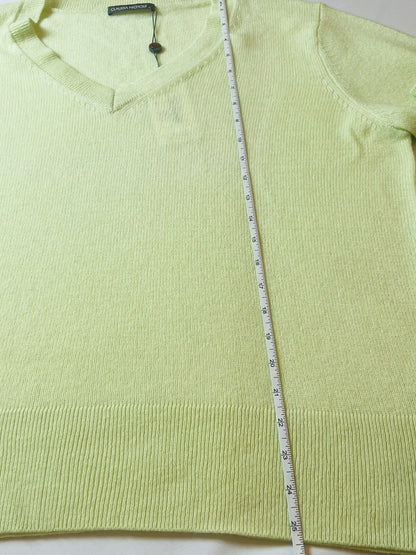 Claudia Nichole Women's Lime Green 100% Cashmere Sweater Sz XL $125 Retail (10)