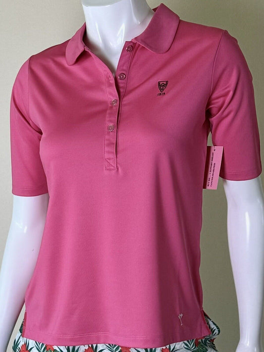 Golftini Women's Pink Polo Golf Shirt Sz M. (18)