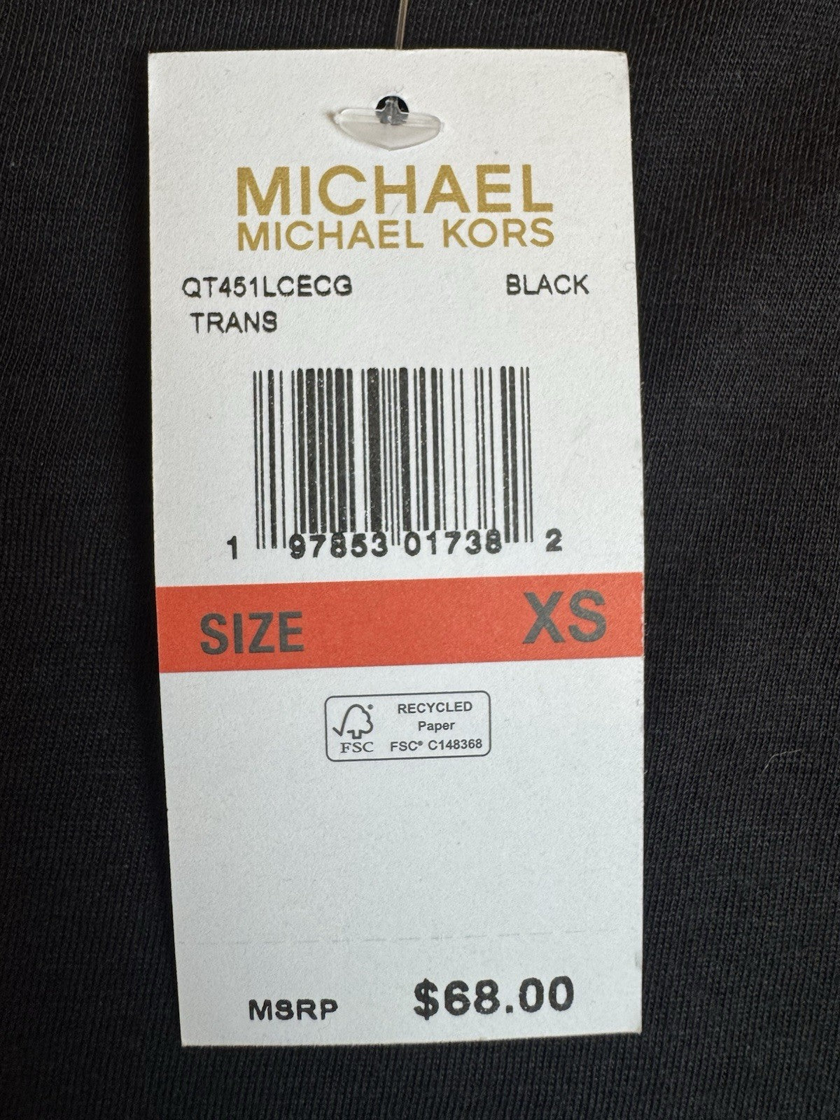 $68 Michael Kors Women’s T Shirt MK Logo Sz XS.  (B.167)
