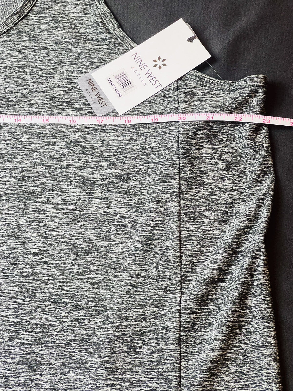 Nine West Women's Relaxed Fit Tank Top Size 3XL Gray (B.05)