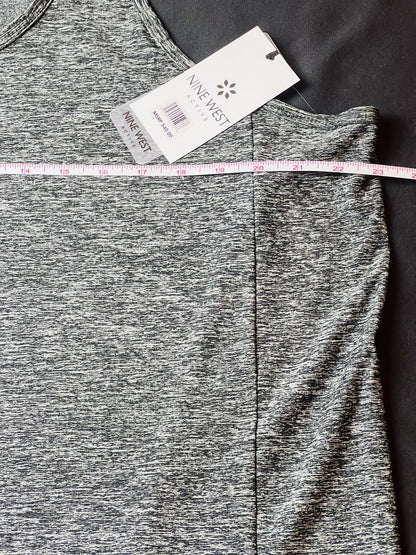 Nine West Women's Relaxed Fit Tank Top Size 3XL Gray (B.05)