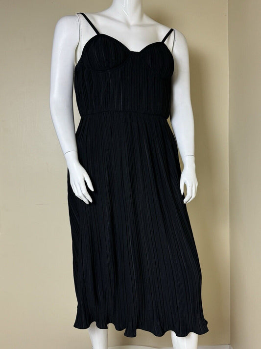 DKNY Women’s Sz 16 Black Long Dress  (B.87)