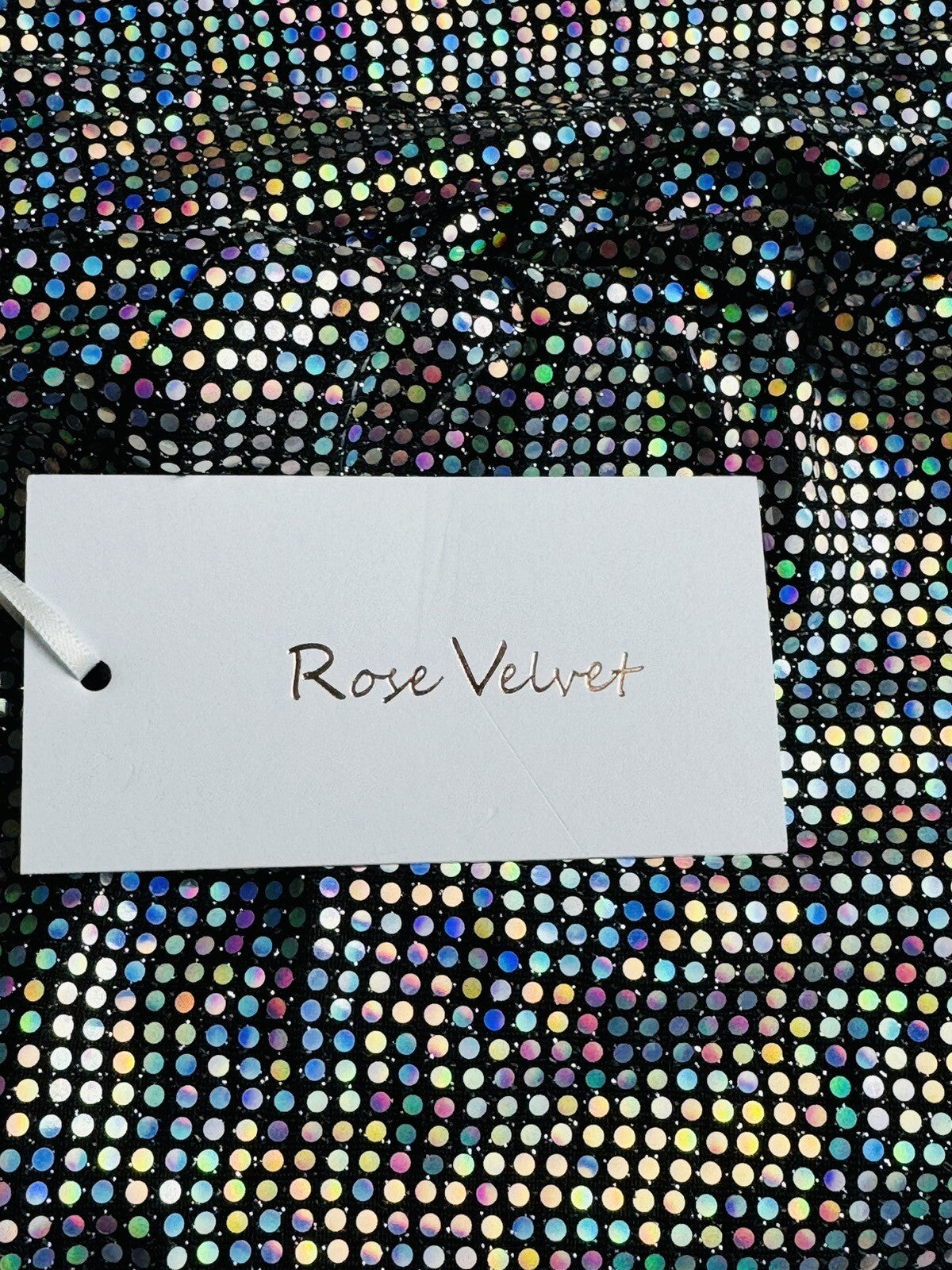 Rose Velvet Women’s Silver Sequins Sz S  (71)