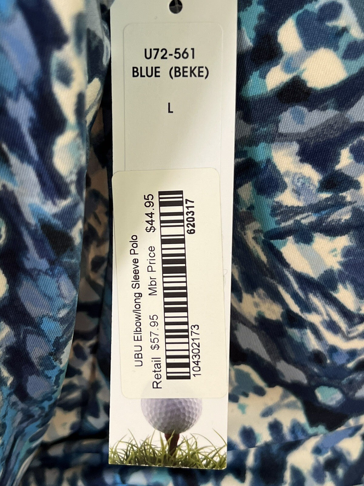 UBU ON THE GREEN Women’s Long Sleeves Golf Shirt Size L Blue (10)