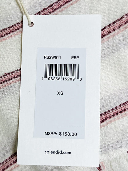 Splendid Women’s Long Sleeve Top Ivory Red Striped Size XS (4)