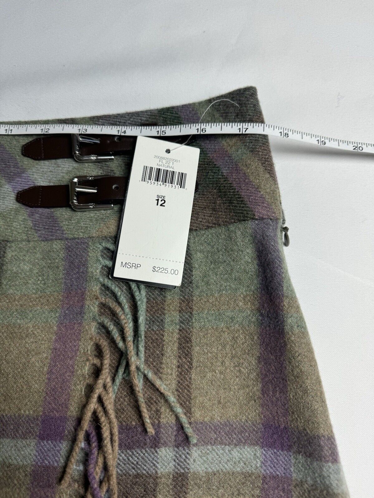 $225 Lauren Ralph Lauren Women’s Plaid Skirt Sz 12