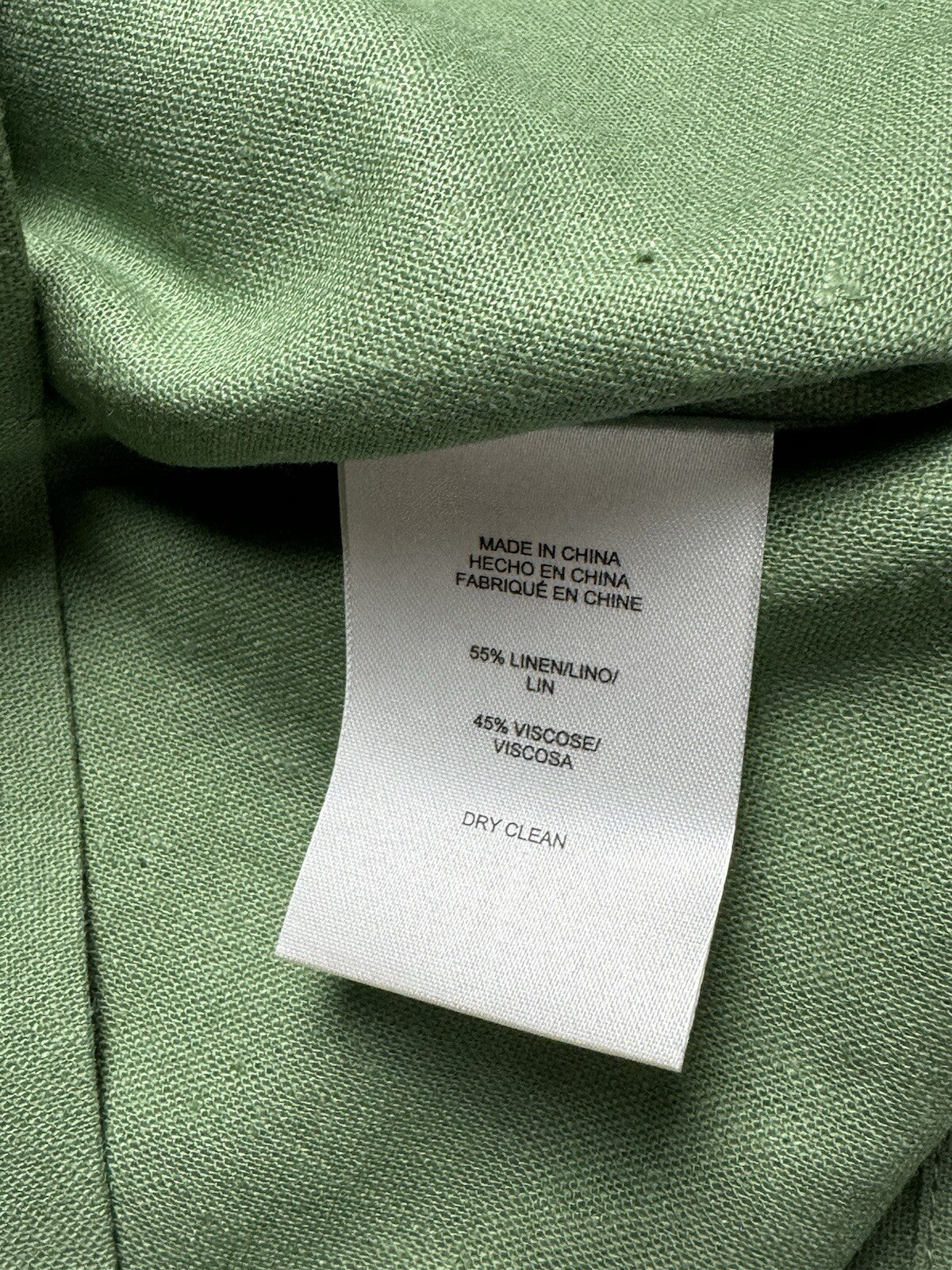 $99 Jones New York Collection Button Down Long Sleeves Shirt Green Sz XL. (B.88)