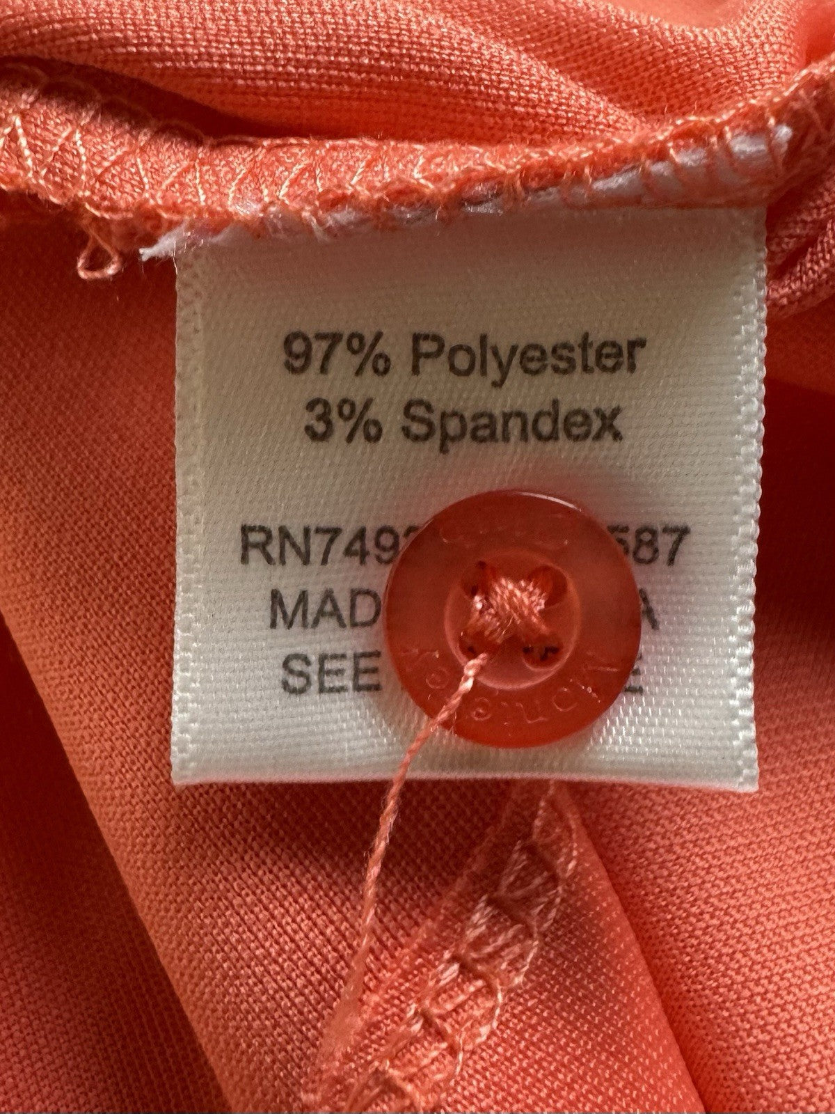 Monterey Women's Golf Shirt Orange Sz M. (B.163)