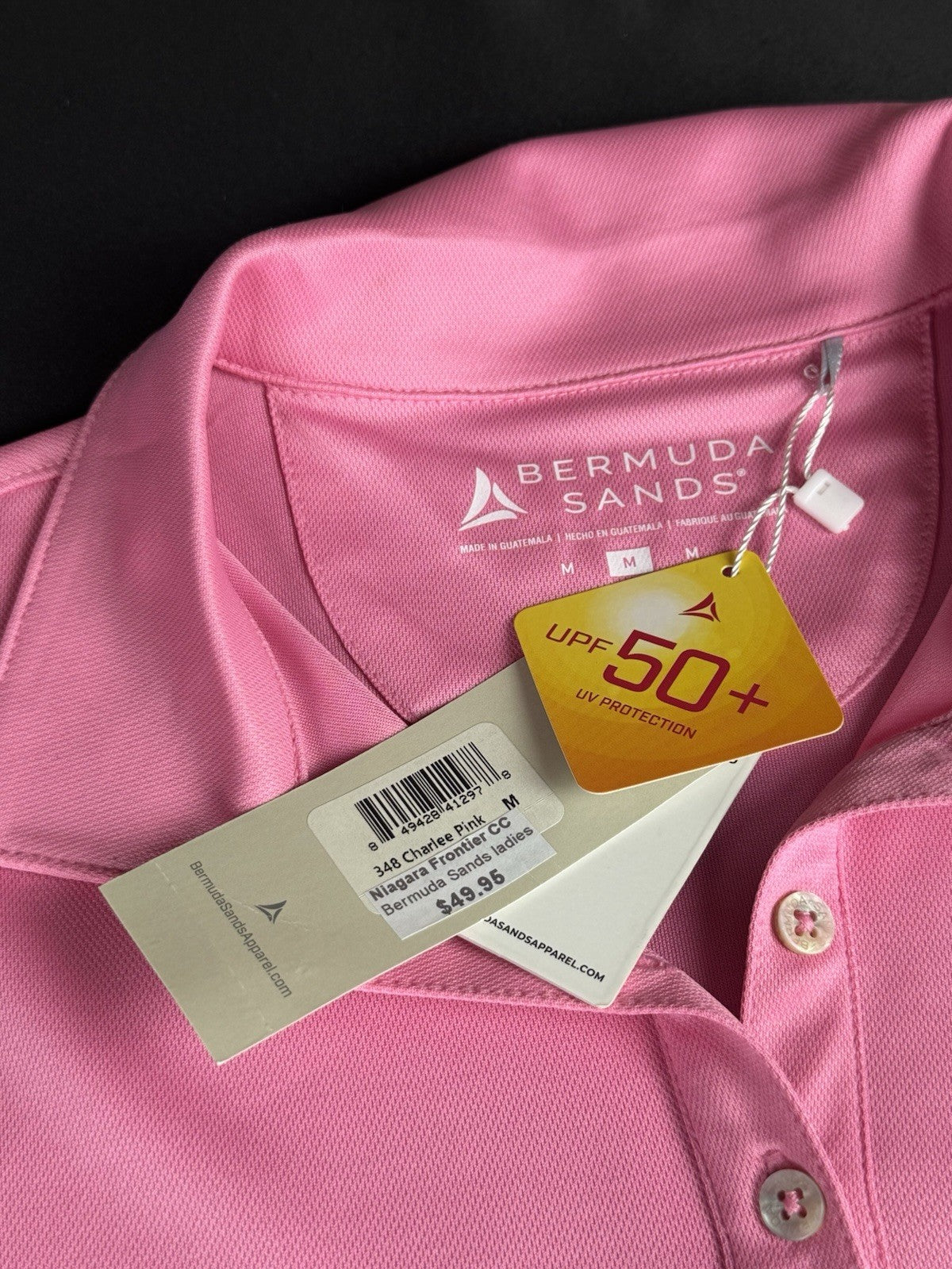$49 Bermuda Sands Women's Golf Polo Shirt Sz M.   (B.187)