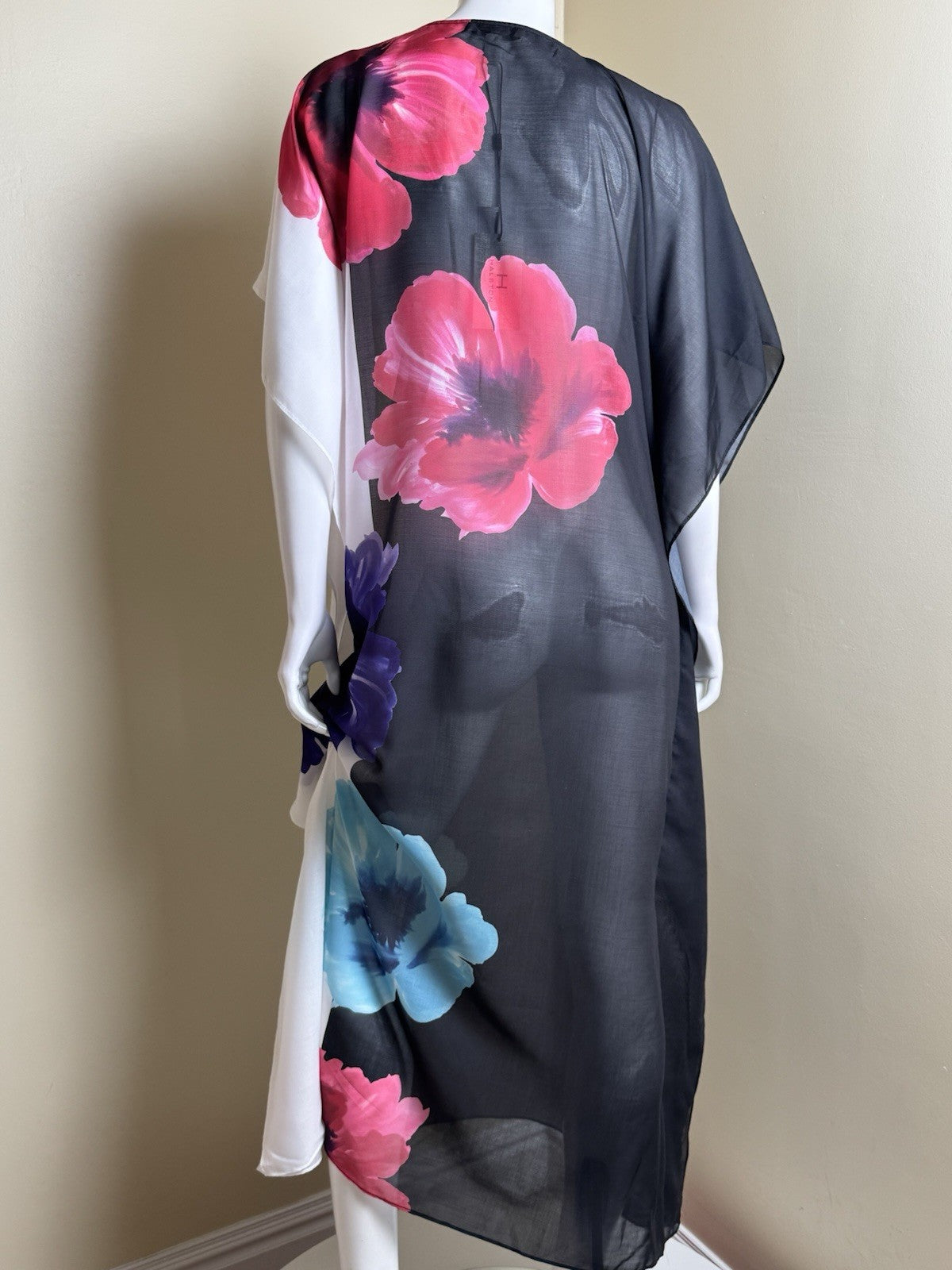 $119 H by Halston Cover Up Dress Womens Floral Sz XS/S. (B.177)