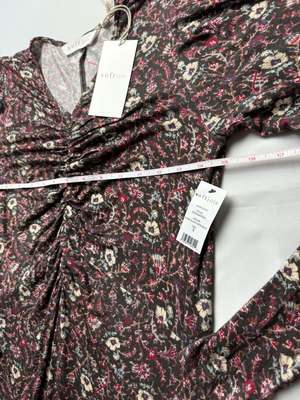 SOFT Joie MARIGOLD Long Floral Dress Sz S. (B.55)
