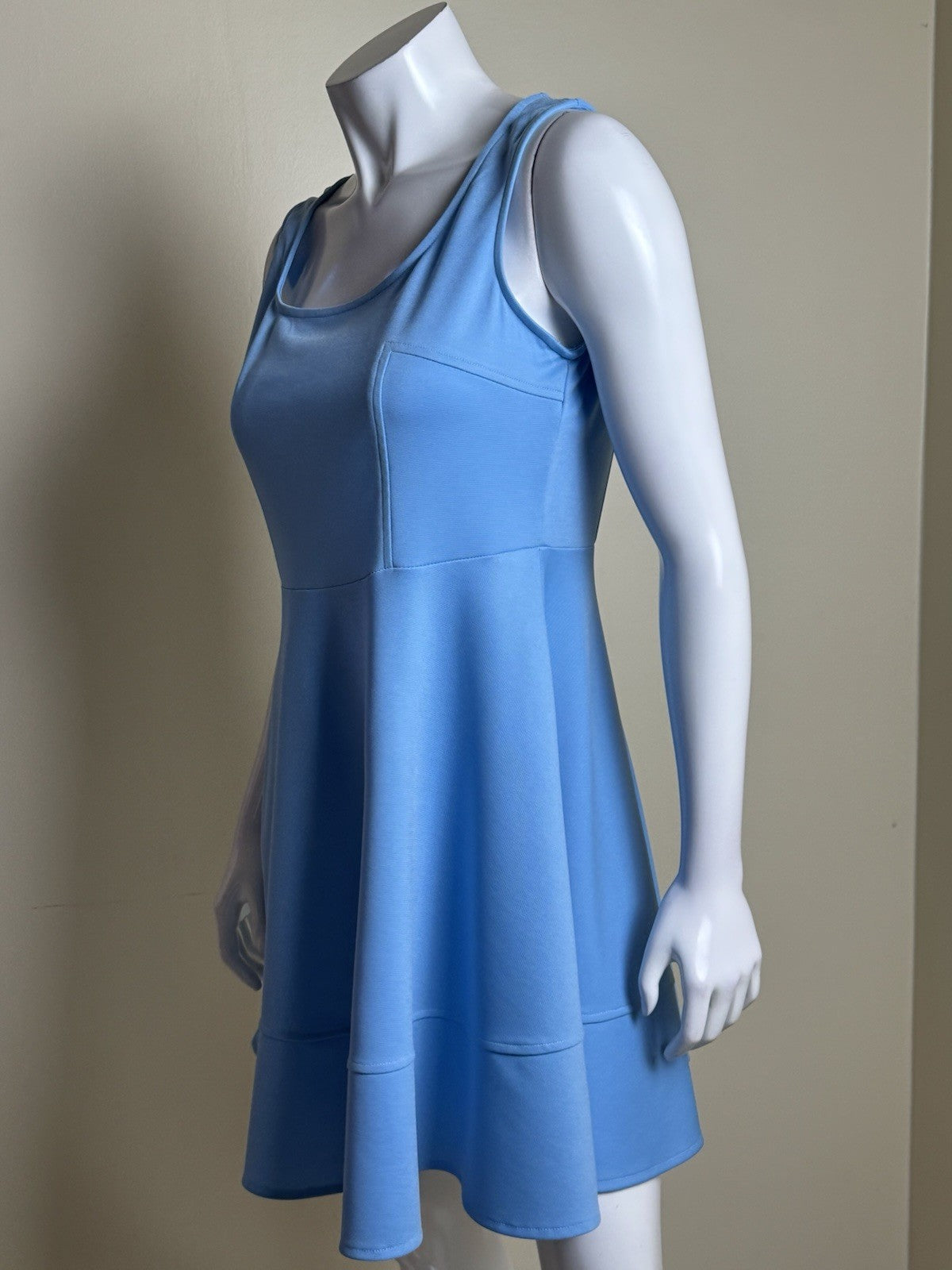 Fancy Inn A-Line Dress Women’s Sleeveless Blue Sz M.  (B.096)