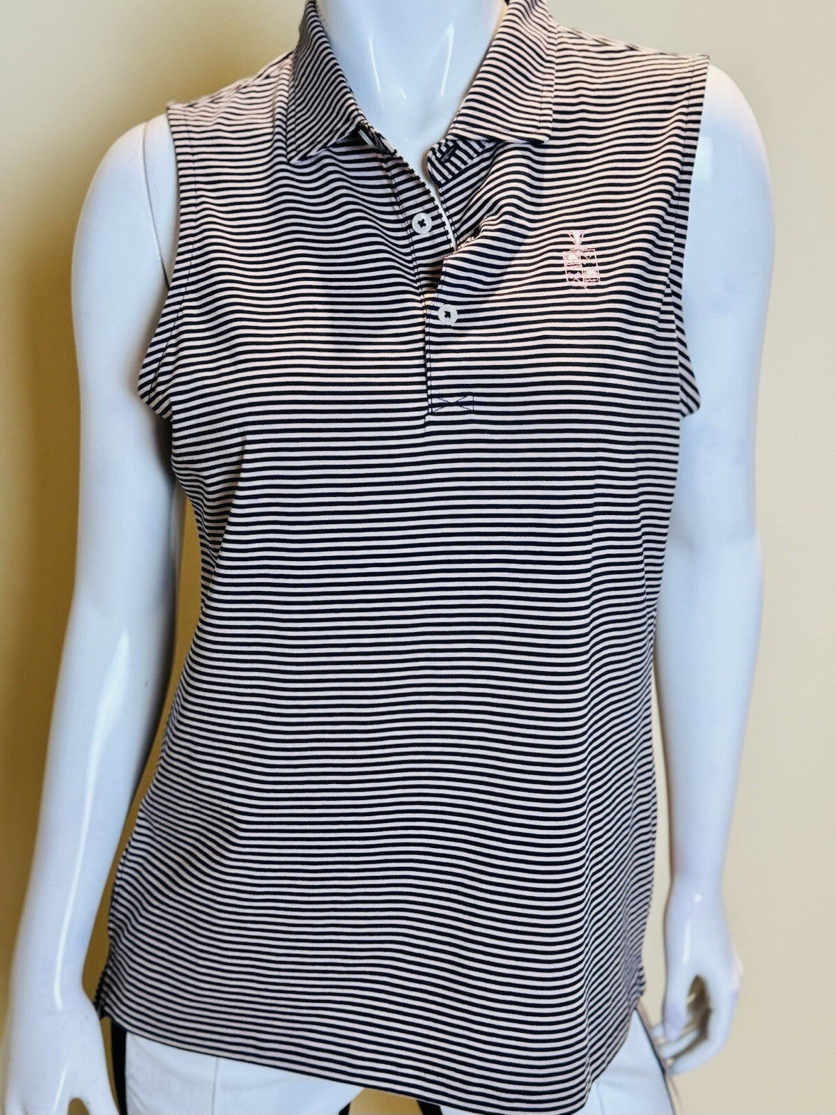 Renwick Women’s Polo Shirt Sz XL Golf Striped Cotton (77)