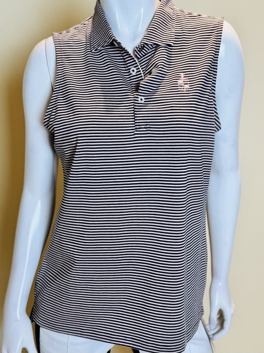 Renwick Women’s Polo Shirt Sz XL Golf Striped Cotton (77)