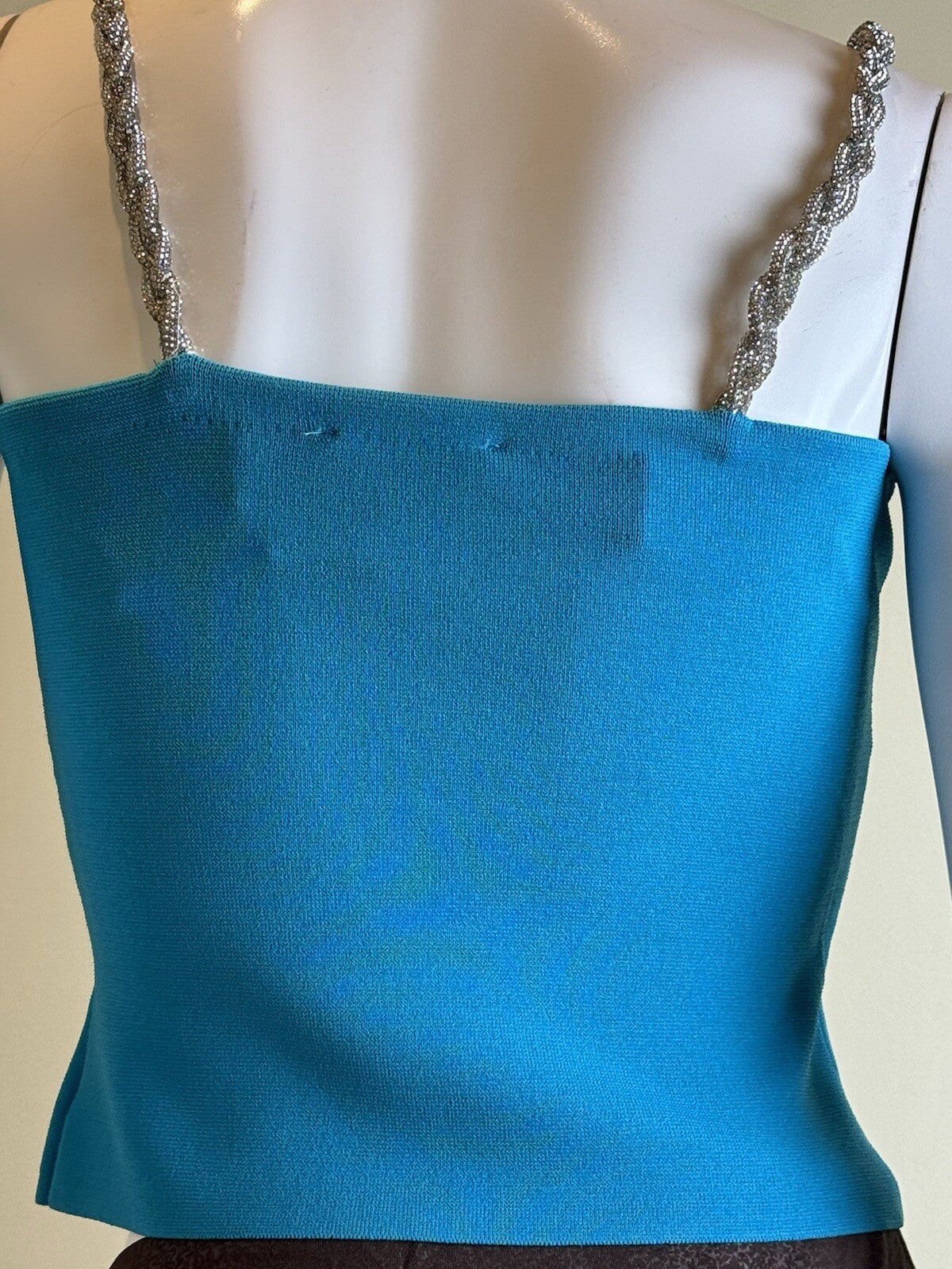 $295 House of Harlow 1960 Tank Top with Crystal Strap Size S  (B.85)